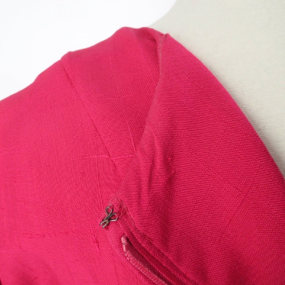 Vintage 60's Pink Silk Midi Dress I Magnin M - Picture 8 of 10